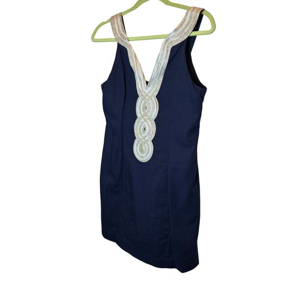 Lilly Pulitzer Valli Shift Dress In True Navy .  Embellished Size 6 Rv $198 - Picture 9 of 16